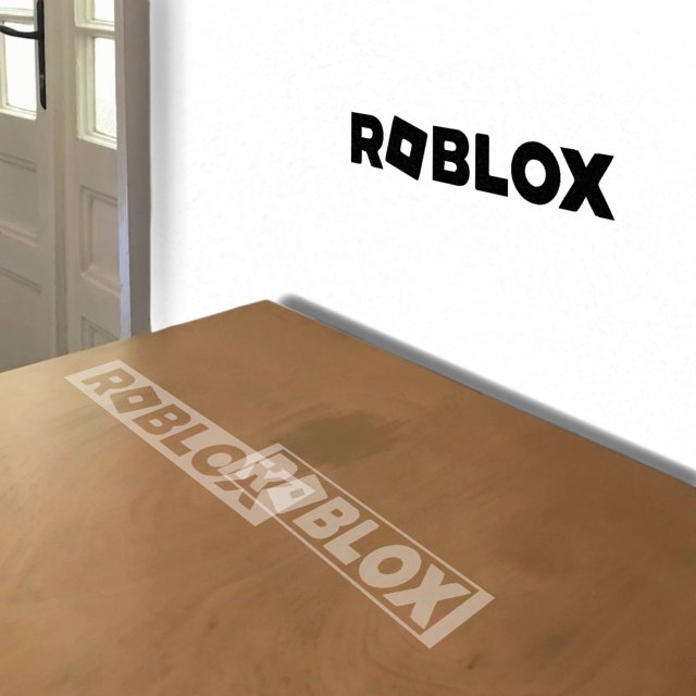 Roblox stencil in 2 layers, simulated painting