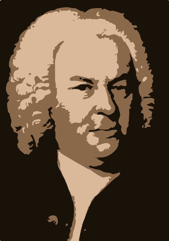 Stencil of Johann Sebastian Bach