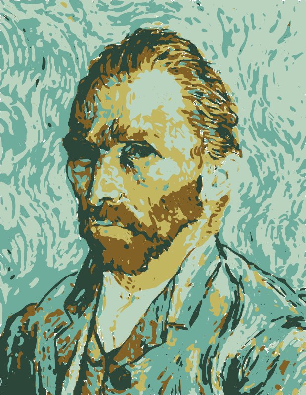 Stencil of Vincent van Gogh