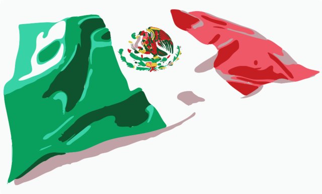 Stencil of Mexican Flag