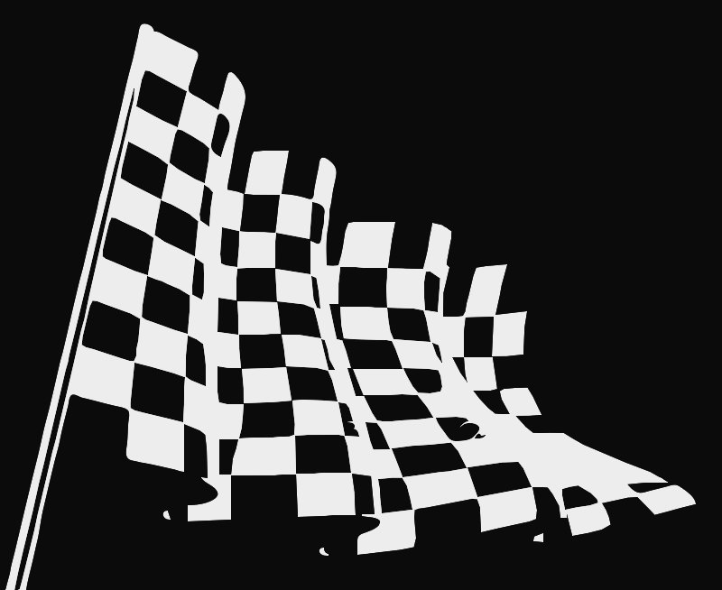Stencil of Checkered Flag