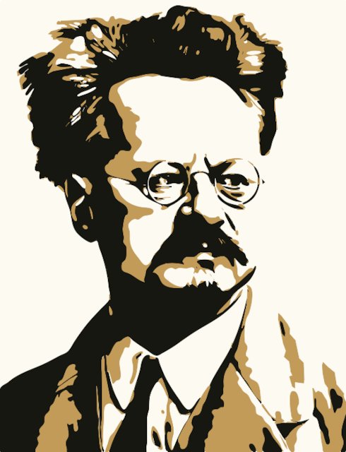 Stencil of Leon Trotsky